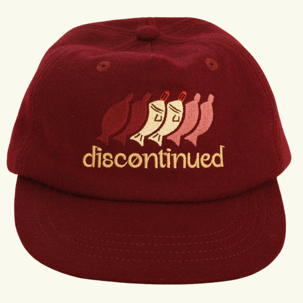 discontinued cap — red