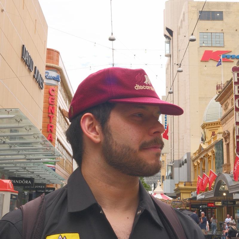 red cap on Rundle Mall